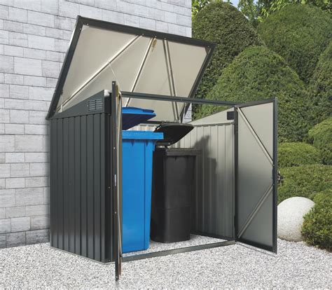 metal garbage enclosure|metal garbage can enclosure.